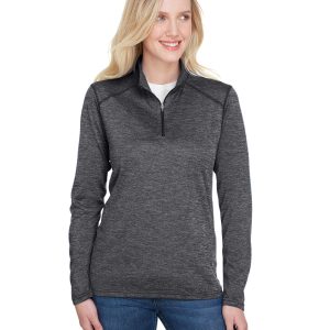 A4 Ladies' Tonal Space-Dye Quarter Zip