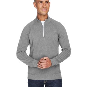 J America Adult Triblend Fleece Quarter-Zip