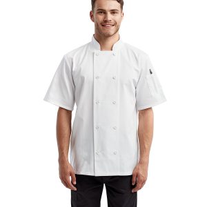 Artisan Collection by Reprime Unisex Short Sleeve Recycled Chef's Coat