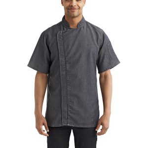 Artisan Collection by Reprime Unisex Zip Close Short Sleeve Chef's Coat